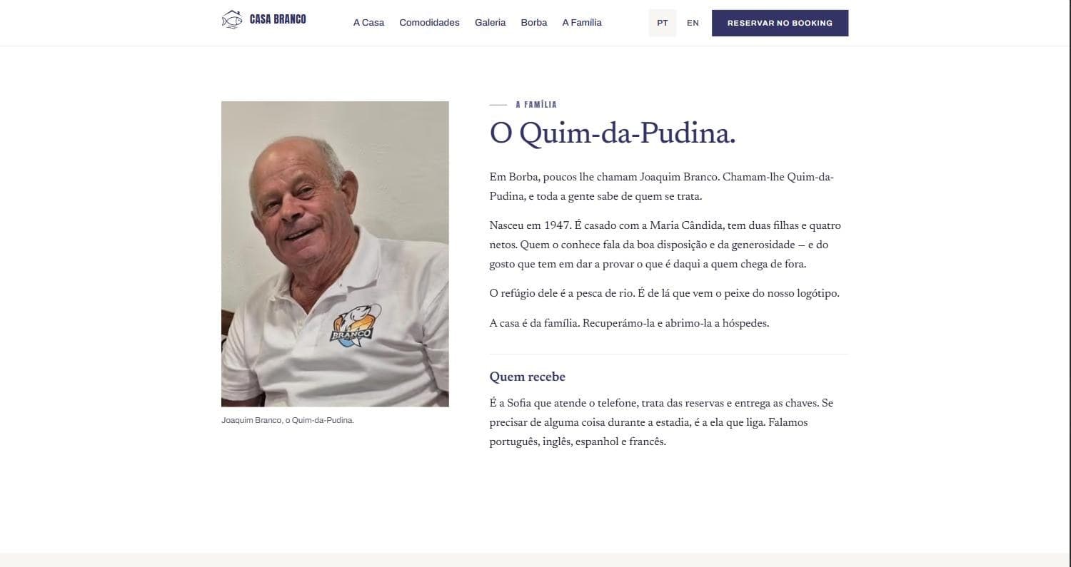 Secção da família da Casa Branco